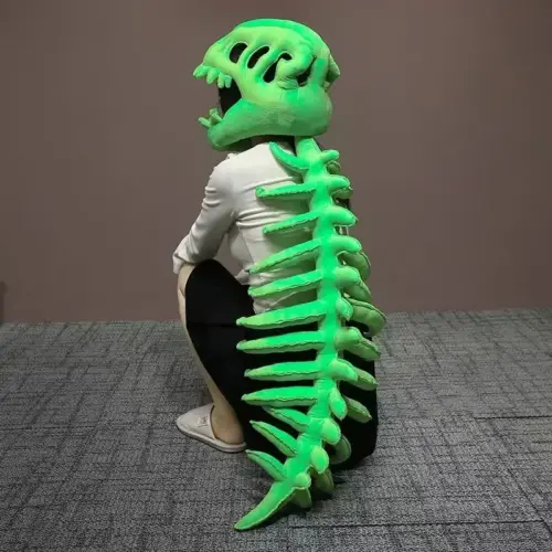 Funny Dinosaur Skeleton Plush Toy – Creative Prehistoric Fossil Stuffed Animal Pillow