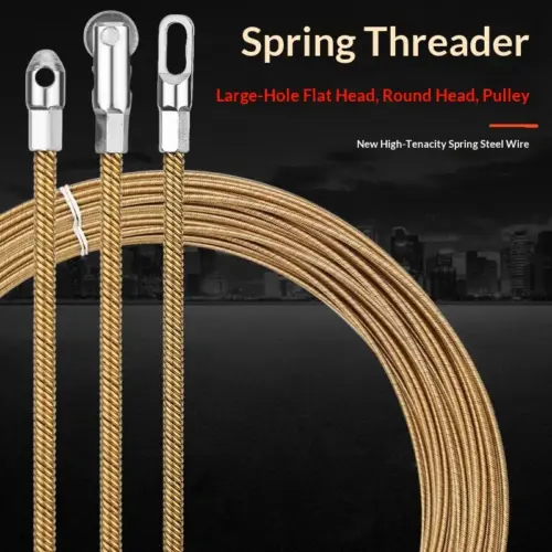 Heavy-Duty Electrical Steel Wire Threading Puller – Flexible Fish Tape Conduit Wire Guide