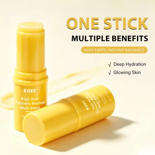 Kojic Acid, Turmeric & Retinol Multi-Effect Brightening Stick & Revitalizing Eye Mask Set