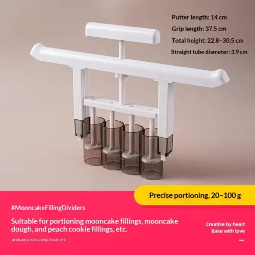 Professional Mooncake Hand-Press Mold & Filling Divider Tool Set - Upgraded Pastry & Dough Maker