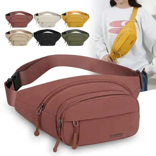 Chic Lightweight Women's Oxford Waist Bag – Trendy Everyday Crossbody Belt Pack