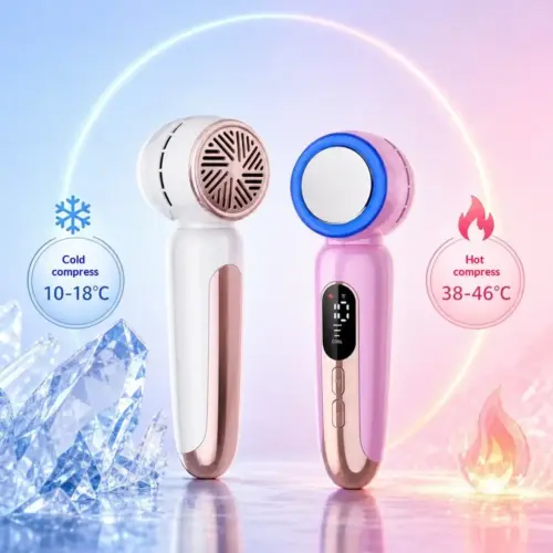 Thermostatic Hot & Cold Facial Infusion Device – Ultrasonic Skin Rejuvenation & Light Therapy Massager