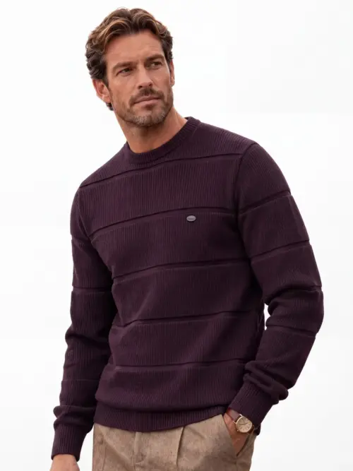 Men's Classic Crewneck Pullover Sweater - Business Casual Autumn Winter Knitwear