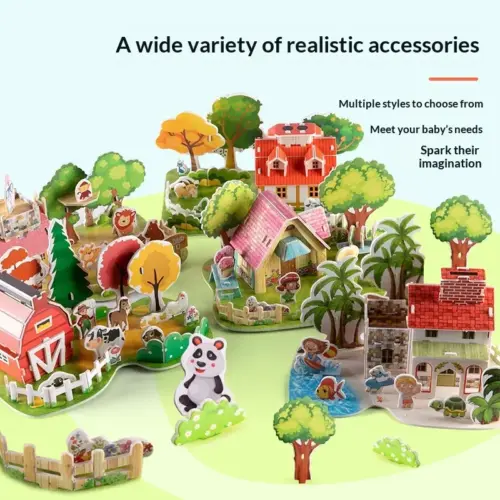 Cartoon Educational Jigsaw Puzzle for Kids – DIY Early Learning Board Game for Ages 4-6