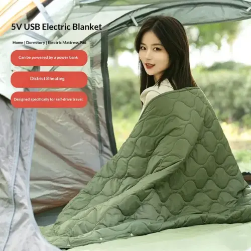 Cozy Comfort Portable Electric Heated Blanket – Fast-Warming Throw for Single & Double Use