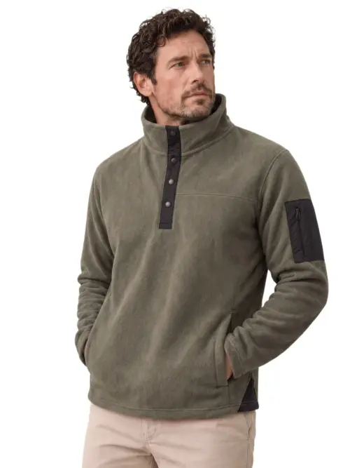 Men's Thick Fleece Pullover Sweatshirt - Casual Outdoor Winter Sports Top