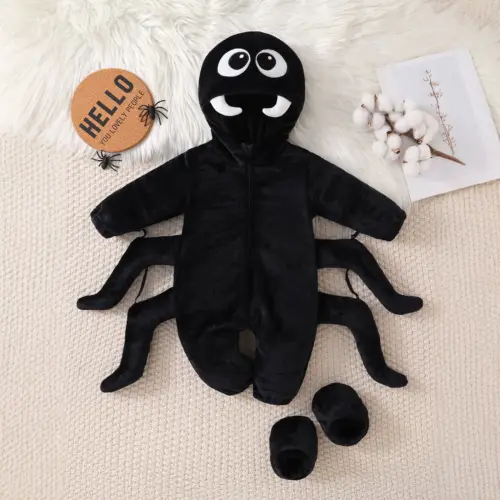 Baby Spider Hooded Onesie - Cozy Autumn & Winter Costume for Infants & Toddlers