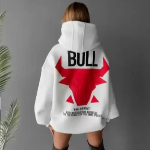 Men's Graphic Digital Print Pullover Hoodie – Casual Loose Fit Streetwear Sweatshirt