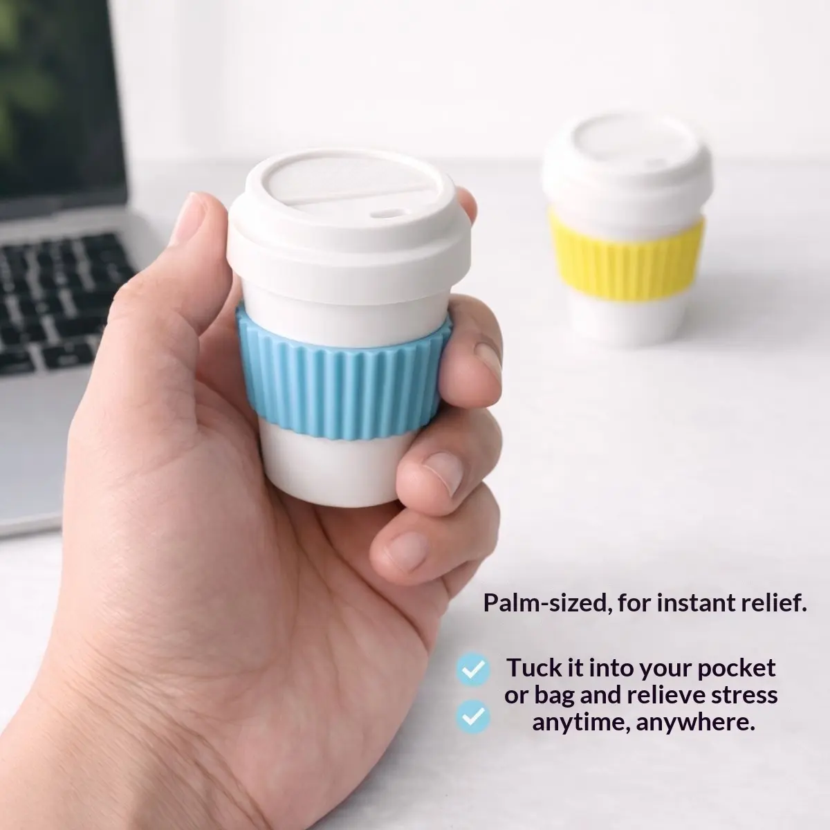 Modern 3D-Printed Desktop Stress-Relief Toy & Ornament – Eco-Friendly Minimalist Desk Decor Gift