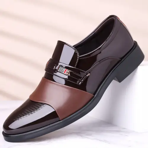 Men's Classic Pointed-Toe Leather Dress Shoes – High-End Business Formal & Smart Casual Footwear
