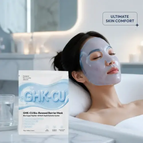 Advanced Blue Copper Peptide (GHK-Cu) Facial Mask – Deep Hydrating & Skin Repairing Sheet Mask (30ml)