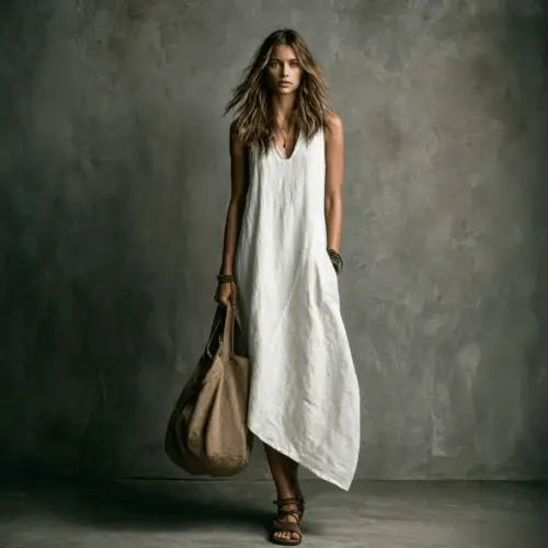 Women's Spliced Sleeveless Tank Maxi Dress with Pockets – Casual Summer Vacation Sundress
