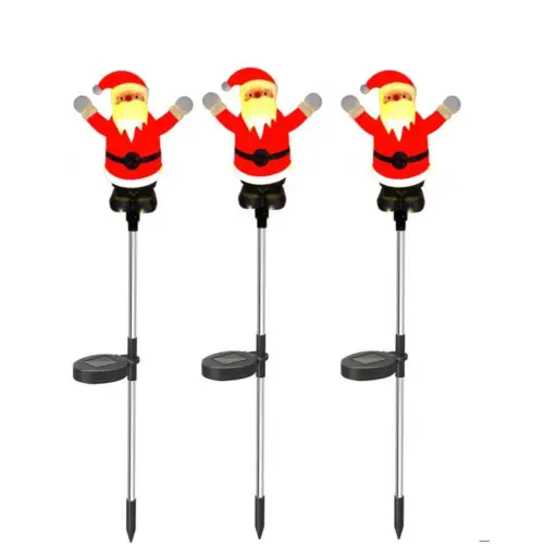 Solar-Powered Christmas Snowman Pathway Light – Waterproof Outdoor Garden Stake Decor