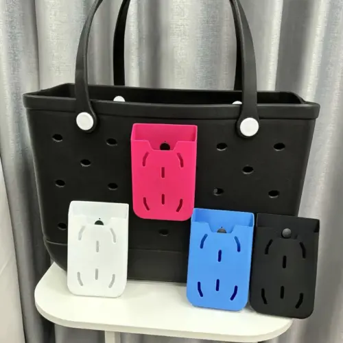Trendy Silicone Phone Storage Case – Urban Minimalist Organizer Pouch with Bag Hook