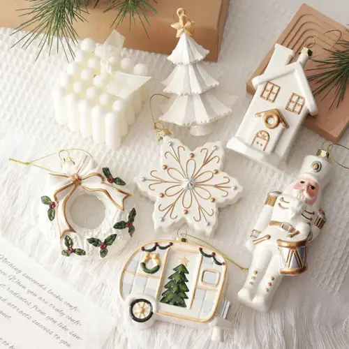 Charming Hand-Painted Christmas Tree Ornaments & Holiday Hanging Decorations