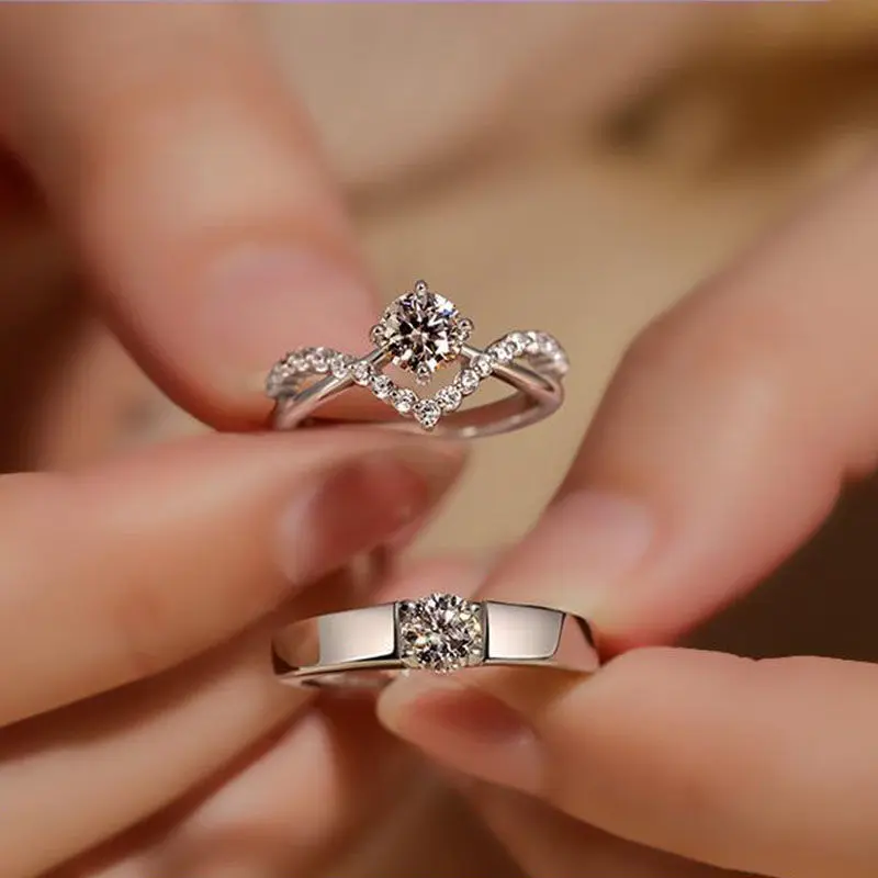 Crowning For Love Unisex Adjustable Ring – Vintage S925 Sterling Silver Crown Band for Couples
