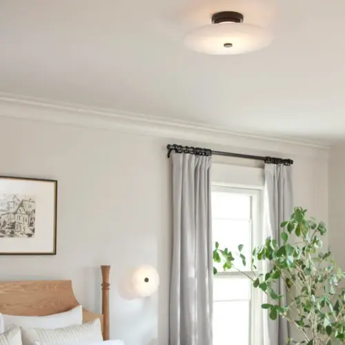 Modern Nordic Marble Wall Sconce – Postmodern Minimalist Iron Accent Light with Warm Glow