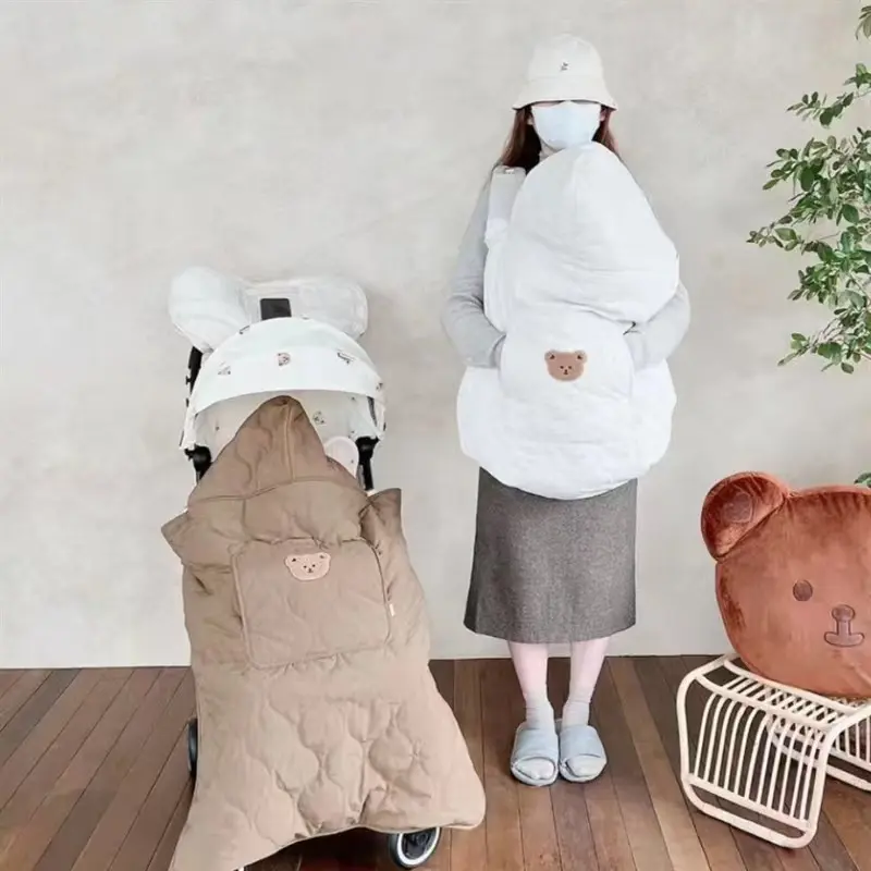 Cozy Hooded Baby Stroller Blanket - Windproof Outdoor Swaddle Wrap & Cape for Newborns and Toddlers