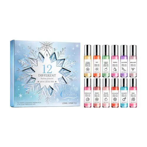 Luxury Rollerball Perfume Gift Set (12-Piece) – Curated Floral, Fruity & Woody Fragrance Collection (10ml Each)