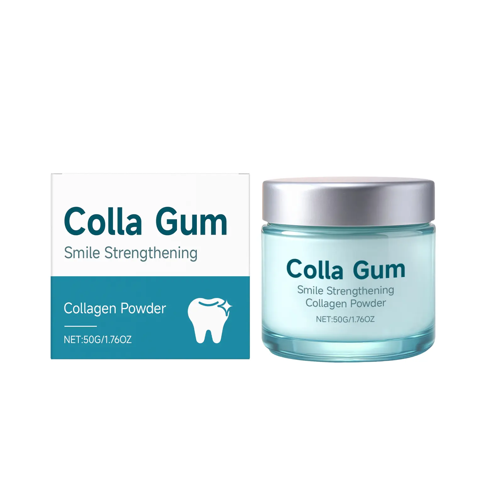 Collagen Teeth Whitening Powder (50g) – Natural Stain Remover & Daily Oral Care for a Brighter Smile