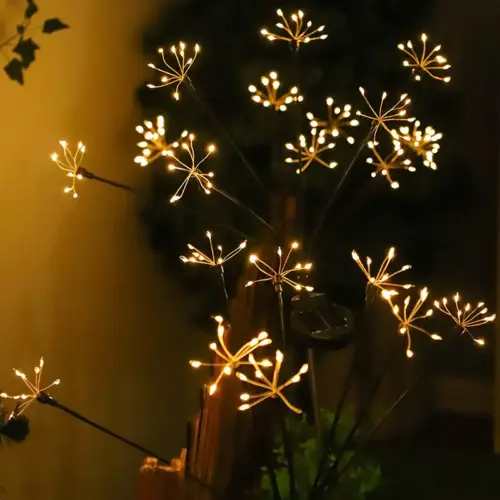 Solar Powered Firework Garden Lights – 6-Head Waterproof Starburst Pathway & Courtyard Lights