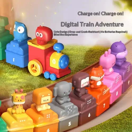 Kids' Cartoon Digital Number Train Adventure Toy Set – Educational Early Learning & Counting Playset