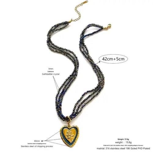 Dainty Stainless Steel Heart & Little Fish Pendant Necklace for Women – Tarnish-Resistant Everyday Jewelry