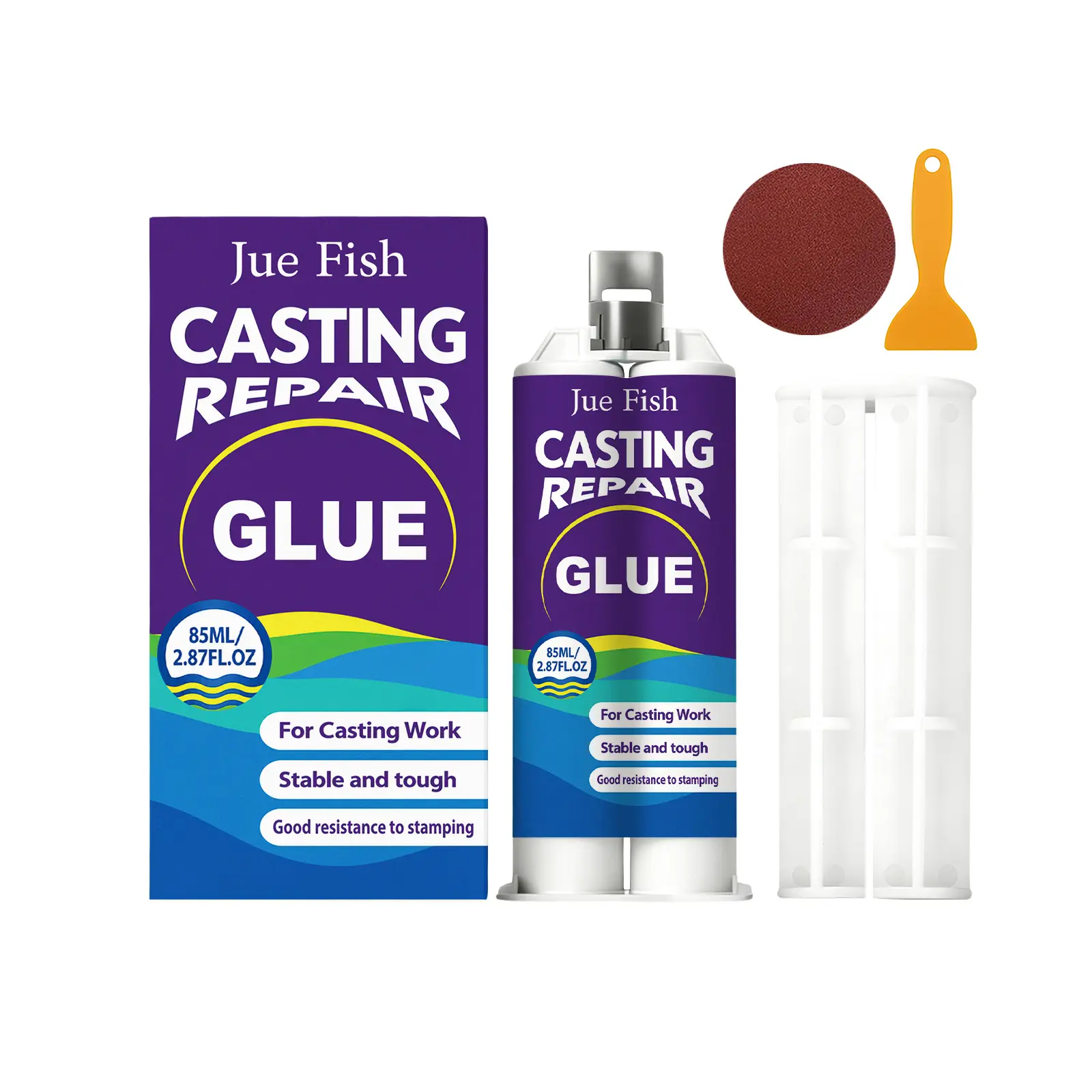 Industrial-Strength Metal Casting Repair Glue Kit – 85ml Liquid Metal Welding Epoxy & Sealant