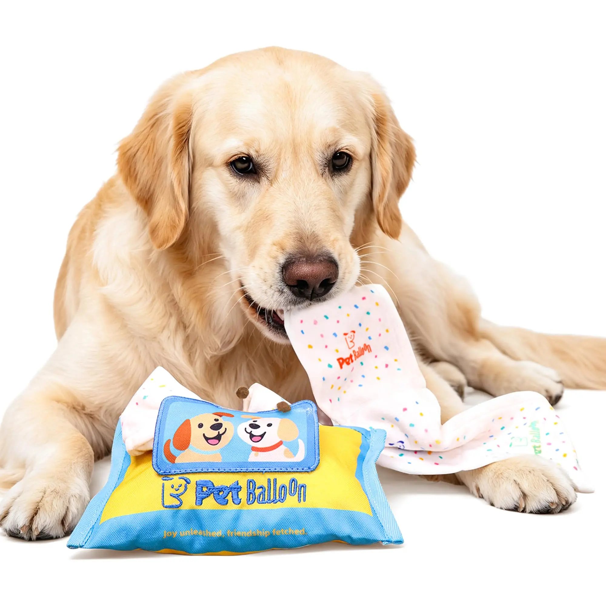 Interactive Dog Tissue Box Snuffle Toy – Squeaky Mental Enrichment Puzzle with 47.2-Inch Pull-Out Fleece for Foraging & Tugging