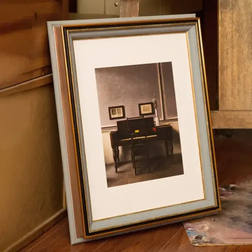 Elegant Mediterranean Style Picture Frame – Versatile Wall & Tabletop Photo Display for Wedding & Family Portraits