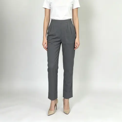 Elegant Elastic-Waist Stretch Suit Pants - Men's Versatile Workwear Trousers with Pockets