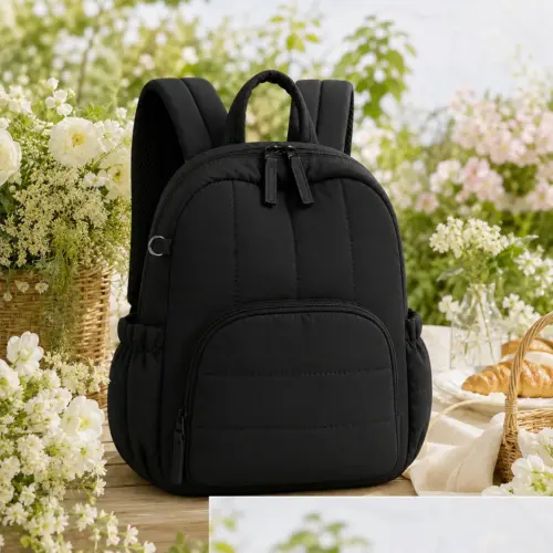 Women's Mini Quilted Casual Backpack – Lightweight Waterproof Nylon Daypack