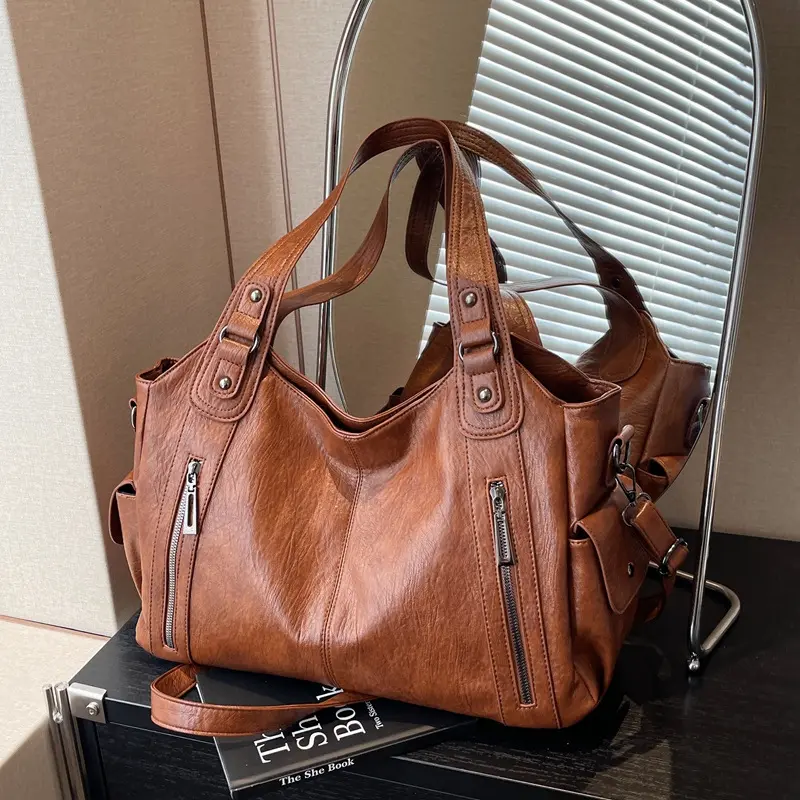 Chic Women's Large Capacity Tote Bag - Versatile Underarm & Commuter Crossbody Handbag