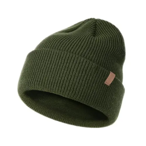 Cozy Double-Layer Knit Beanie – Warm Winter Hat with Embroidered Celestial & Nature Motifs