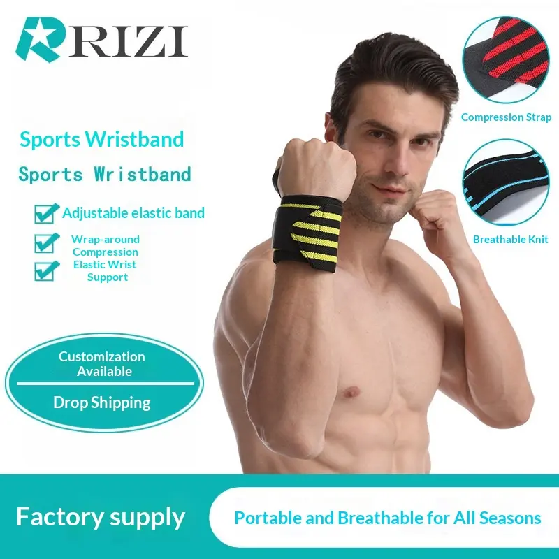 Adjustable Sports Wrist Support Wraps – Heavy-Duty Compression Wristband for Weightlifting, Gym Fitness & Athletic Training