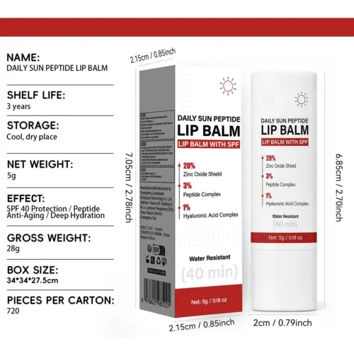 Daily Peptide Hydrating Lip Balm – Deeply Moisturizing & Nourishing Lip Care (5g)