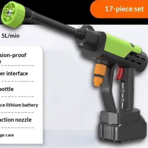 48V Cordless High-Pressure Washer Gun – Portable Handheld Electric Power Cleaner for Car Wash, Garden & Home Cleaning