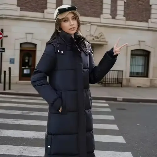 Women's Elegant Slim-Fit Collarless Jacket - Stylish Casual Button-Down Padded Outerwear