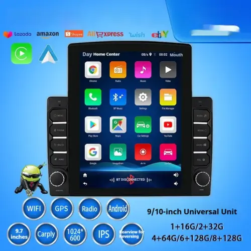 Universal 9.7" Android Touchscreen Car Stereo & GPS Navigation Player - 50W x 4 All-in-One Multimedia Receiver