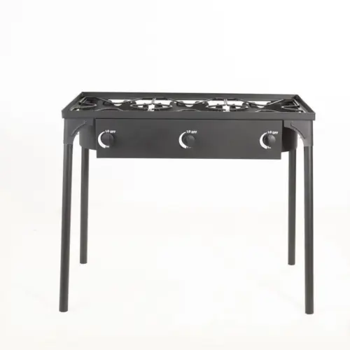 Heavy-Duty Portable Cast Iron Outdoor Gas Stove – High-Heat Butane Camping Burner
