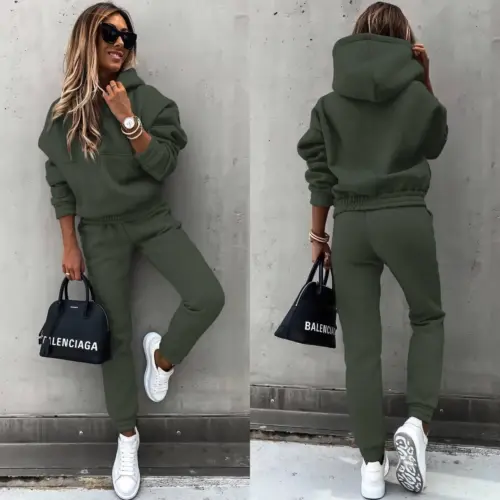 Women's 2-Piece Long Sleeve Hoodie and Sweatpants Set – Casual Fall & Winter Loungewear Tracksuit