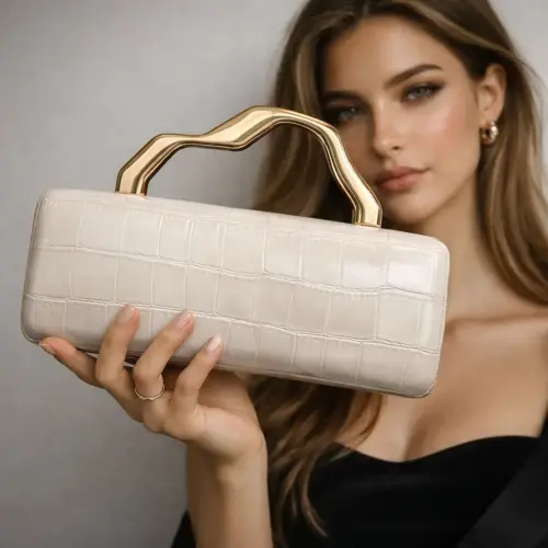 Elegant Gold Metallic PU Leather Evening Bag – Chic Crossbody and Shoulder Clutch for Parties and Special Occasions