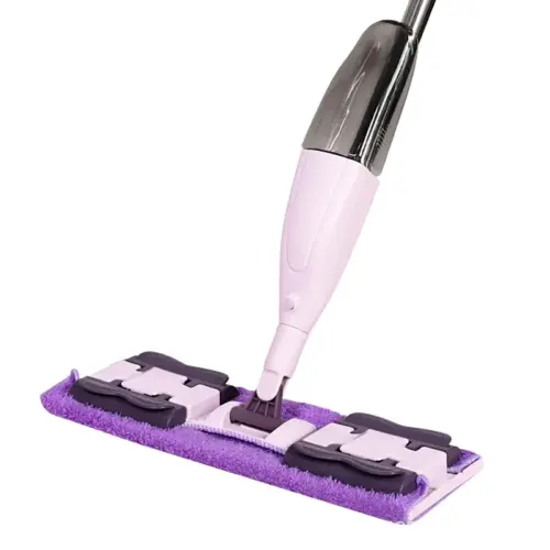 2-in-1 Wet and Dry Microfiber Spray Flat Mop with 3 Reusable Pads