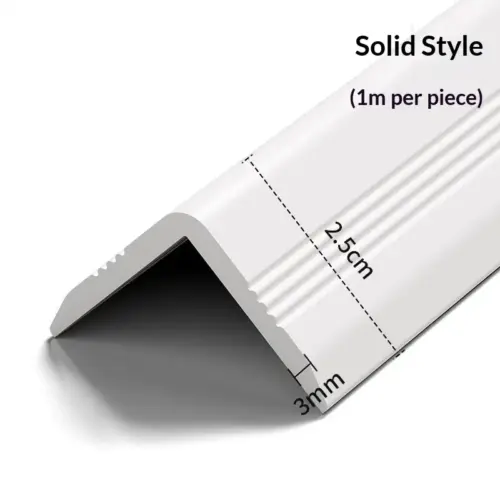 L-Shaped Anti-Collision Wall Corner & Edge Guards (Pack of 2, 100cm Each) - Durable PVC Furniture & Wall Protectors
