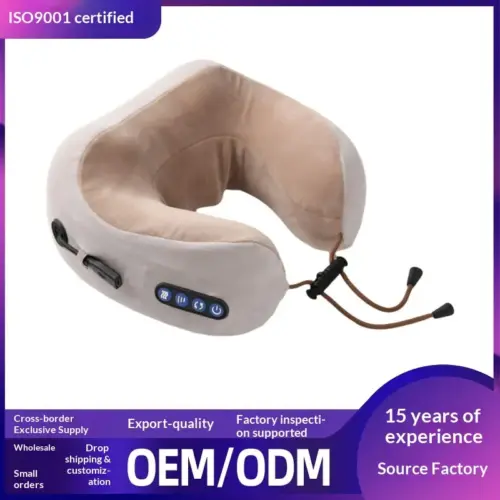 Rechargeable U-Shaped Electric Neck Massager Pillow – Heated Kneading & Vibration Cervical Spine Support
