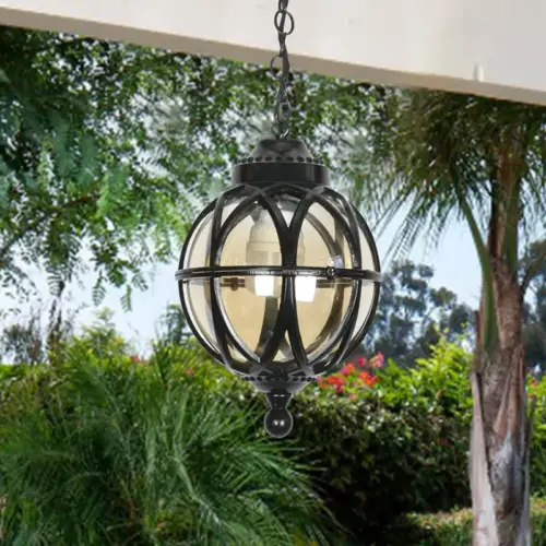 Modern Bird's Nest Outdoor Pendant Light – Waterproof & Rust-Proof Aluminum Hanging Chandelier for Courtyard, Patio & Garden