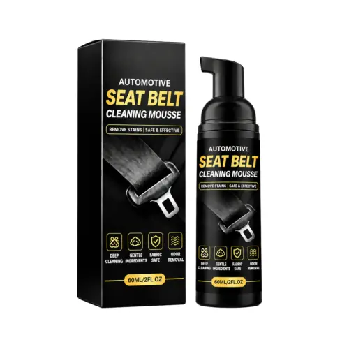 Premium Automotive Seat Belt Cleaning Mousse - Deep Action Foaming Stain Remover
