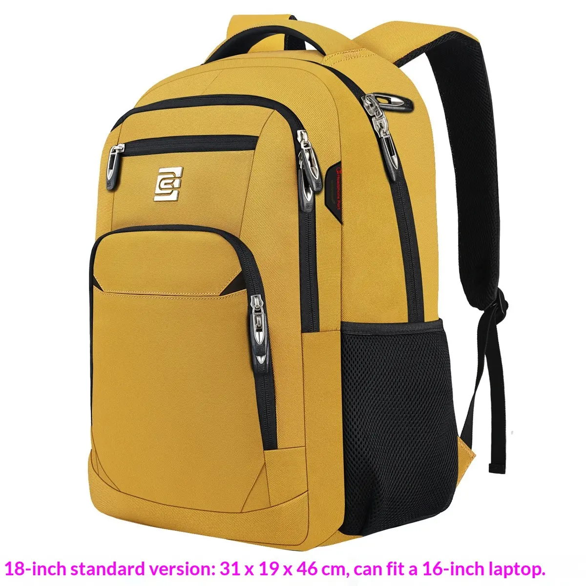 Multifunctional 16-Inch Laptop Business Backpack - Waterproof Oxford Cloth Travel & School Daypack (Unisex)