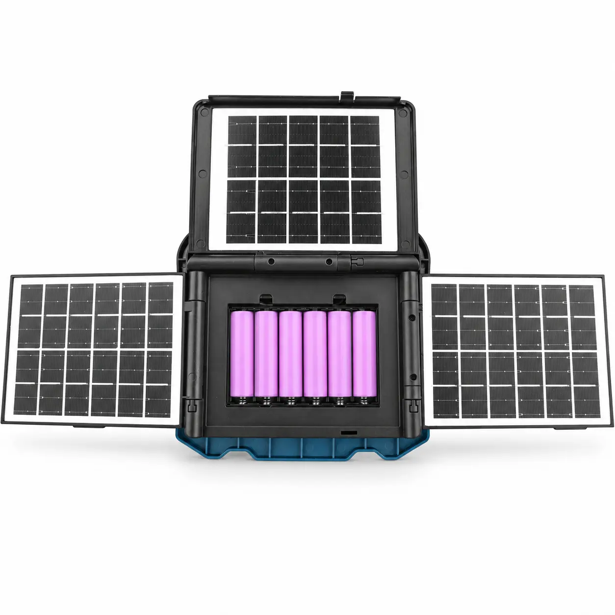 Portable Solar Powered Rechargeable LED Work Light with 7800mAh Power Bank & Battery Display - Heavy-Duty Floodlight for Mechanics, Job Sites & Camping (Model W8150-1)