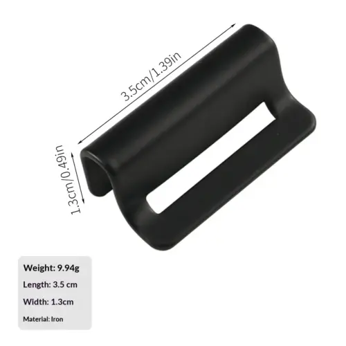 Modern Matte Black Iron Hardware Buckle – Minimalist Fastener for Drawers and Furniture Storage